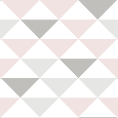 Papel de Parede Adesivo Geometrico Rosa e Cinza