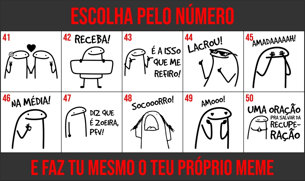 carimbo meme Flork para você mesmo fazer o meme (somente o