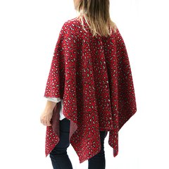 Ruana de lana animal print red en internet
