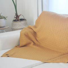 Pie de Cama / Manta Queen Caramelo