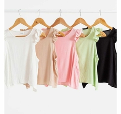 Imagen de BLUSA DE LINO CON VOLADOS