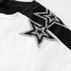 Imagen de REMERA JERSEY ESTRELLAS NEGRA