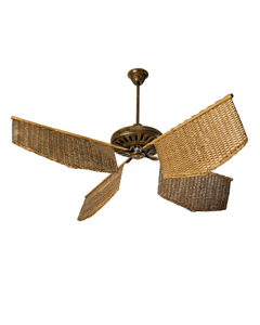 ventilador rattan caribe color miel