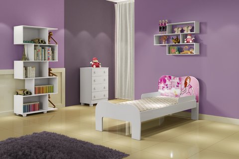 Cama Juvenil - Barbie 012 - 91x79x153
