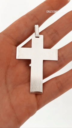 DIJE CRUZ ESMERILADA TALLE º5 PLATA 925 - comprar online