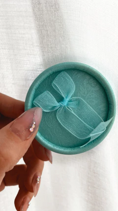 CAJA ANILLO MOÑO TURQUESA