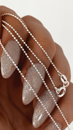 CADENA BOLITA BRILLO PLATA 925 - comprar online
