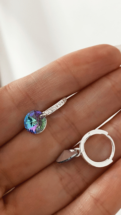 AROS EDDA CRISTAL PLATA 925 - comprar online