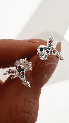AROS COLIBRIES MULTI PLATA 925