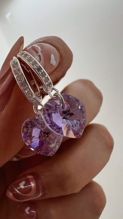 AROS SISTER CRISTAL PLATA 925 - comprar online