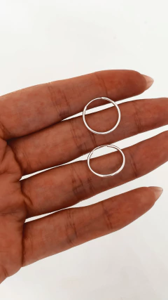 AROS BRILHANTE PLATA 925 - D'Amico Joyas