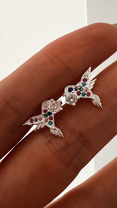 AROS COLIBRIES MULTI PLATA 925 - comprar online