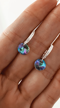 AROS EDDA CRISTAL PLATA 925