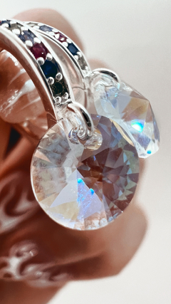 AROS BLEND PLATA 925 CRISTAL - comprar online