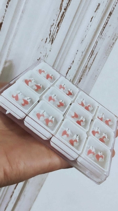 ABRIDORES CORAZON ROSA Y BLANCO