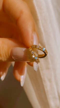 AROS GOLD BOMBON PLATA 925