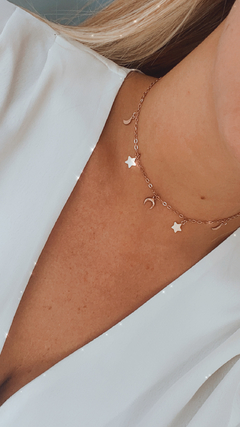 CHOKER ELOISE ORO ROSE PLATA 925 - comprar online