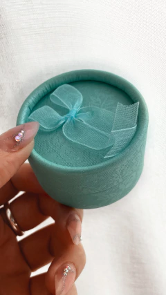CAJA ANILLO MOÑO TURQUESA - comprar online