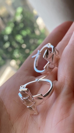 OFERTA AROS JUANI ACERO BLANCO - comprar online