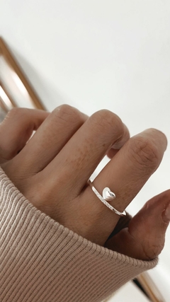 ANILLO CORAZIN PLATA 925