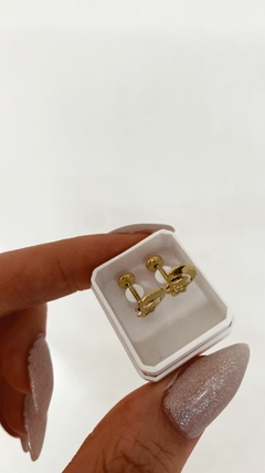 ABRIDORES LUNA Y ESTRELLA ORO 18K - comprar online