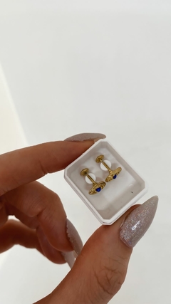 ABRIDORES OJITO AZUL ORO 18K