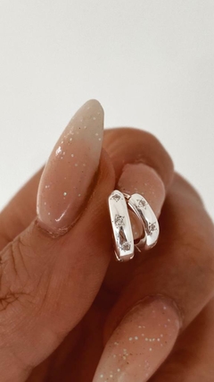 AROS LUCILA PLATA 925 - comprar online