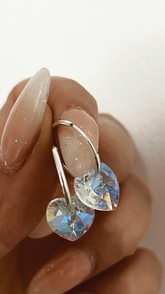 AROS MARAVILLAS CRISTAL PLATA 925 - D'Amico Joyas