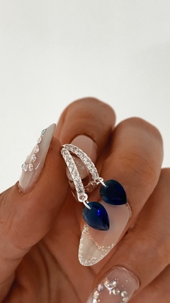 AROS ZAFIRO PLATA 925