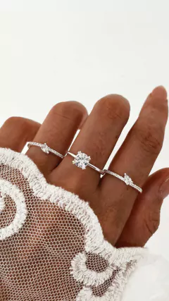 ANILLO SHAKI TRIPLE PLATA 925 en internet