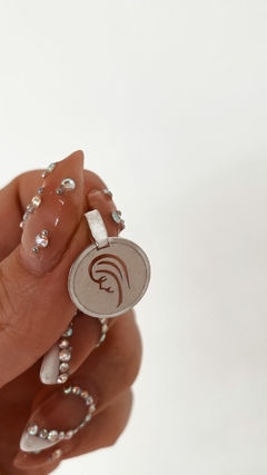 DIJE MEDALLA VIRGEN CIRCULO PLATA 925 - comprar online
