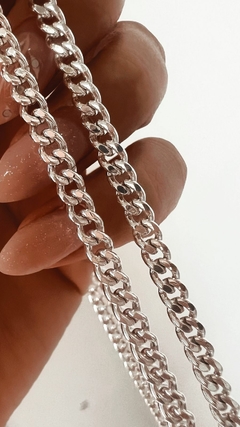 CADENA GROUMET 4 PLATA 900 UNISEX - comprar online