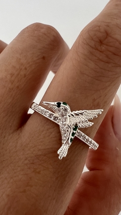 ANILLO COLI VERDE PLATA 925 - comprar online