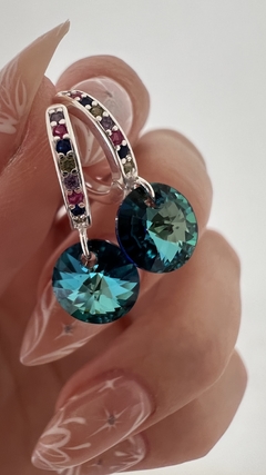 AROS CRISTAL WOS PLATA 925 en internet
