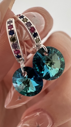 AROS CRISTAL WOS PLATA 925 - comprar online