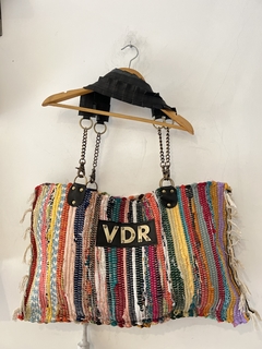 Imagen de Bolso telar + cuero