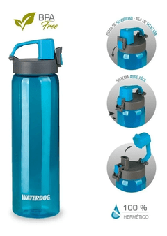 Imagen de Botella Deportiva Waterdog Pb2080 De Tritán 800ml Libre Bpa