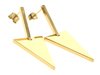 Aros acero dorado pasante triangulo articulado 4,6 cm D&K / 1400DO-1