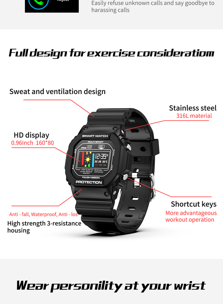 Reloj Unisex Marca AIWA Smartwatch Guardian GPS Training 6 Meses De  Garantía / SMB-008N