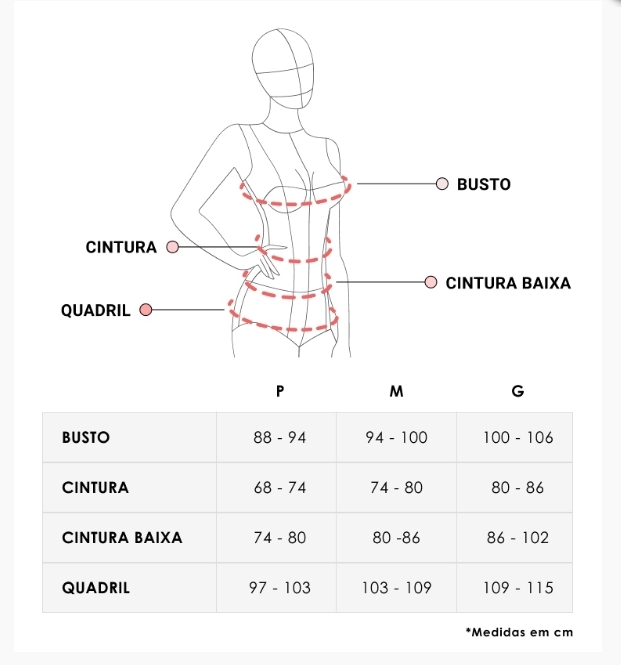 TABELA DE MEDIDAS