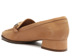 ZAPATO ATRIA CUERO GAMUZADO BEIGE - comprar online