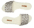 SANDALIAS CHATAS BELLA CON PELO PLATEADAS - comprar online