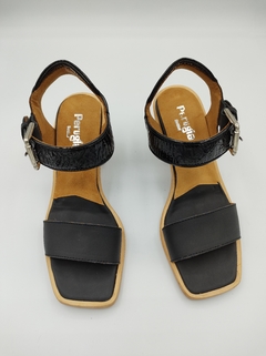 SANDALIA MARGA CUERO NEGRO - comprar online