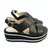 SANDALIA CON PLATAFORMA DE EVA MARIAN CUERO NEGRO - comprar online
