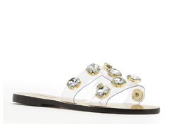 SANDALIAS AMBAR TRANSPARENTE DORADO