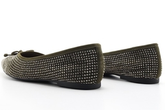 CHATA BALERINA GRUS CUERO VERDE - Perugia - Tienda Online
