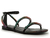 SANDALIA CHATA ALEXIA CUERO NEGRO CON STRASS