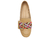 MOCASIN DUOMO CUERO BEIGE CON APLIQUE FAJA MULTICOLOR - comprar online
