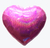 Globo corazón rosa glitter 40 cm