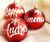 Borlas esferas navideñas personalizadas x 10 u sin blister